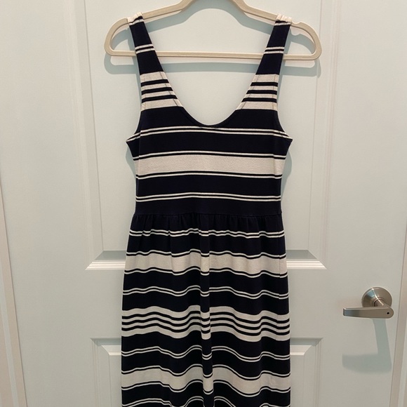 Vintage J Crew Navy Striped Dress XS - Picture 2 of 4